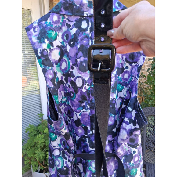 NWT🔥Lane Bryant Plus Size 28 Purple Floral Top with Belt - Picture 5 of 7